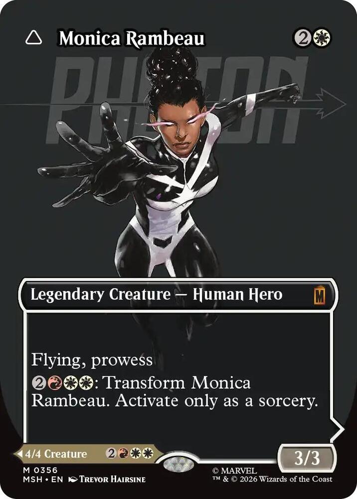 Monica Rambeau (Borderless) 356 card from Marvel Super Heroes