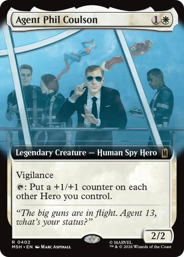 Agent Phil Coulson (Extended Art) 402 card from Marvel Super Heroes