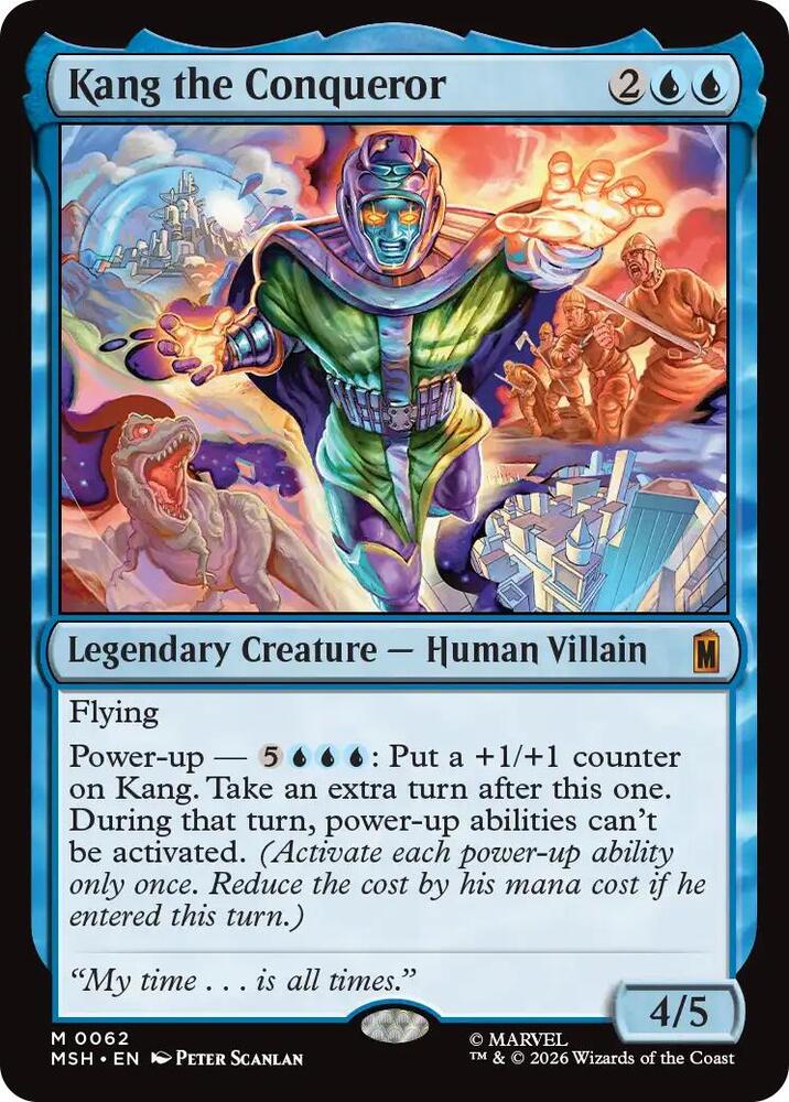 Kang the Conqueror 62 card from Marvel Super Heroes
