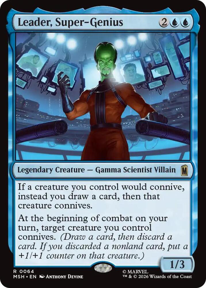 Leader, Super-Genius 64 card from Marvel Super Heroes