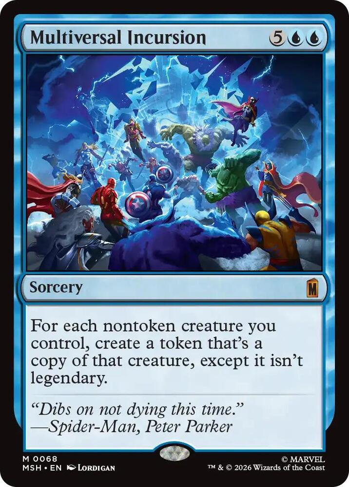 Multiversal Incursion 68 card from Marvel Super Heroes