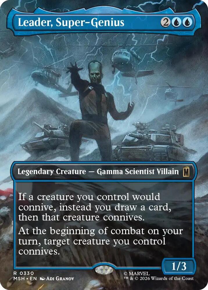 Leader, Super-Genius (Borderless) 330 card from Marvel Super Heroes