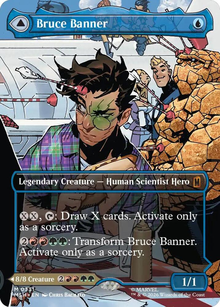 Bruce Banner (Borderless) 331 card from Marvel Super Heroes
