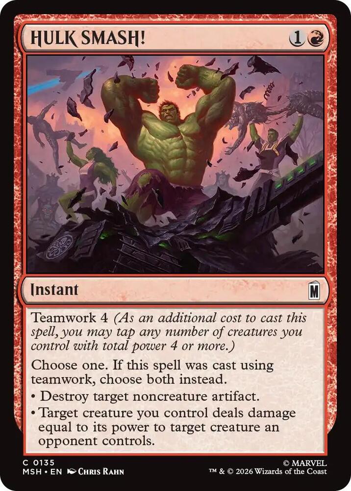HULK SMASH! 135 card from Marvel Super Heroes
