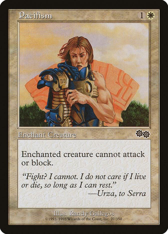Pacifism 27 card from Urza's Saga