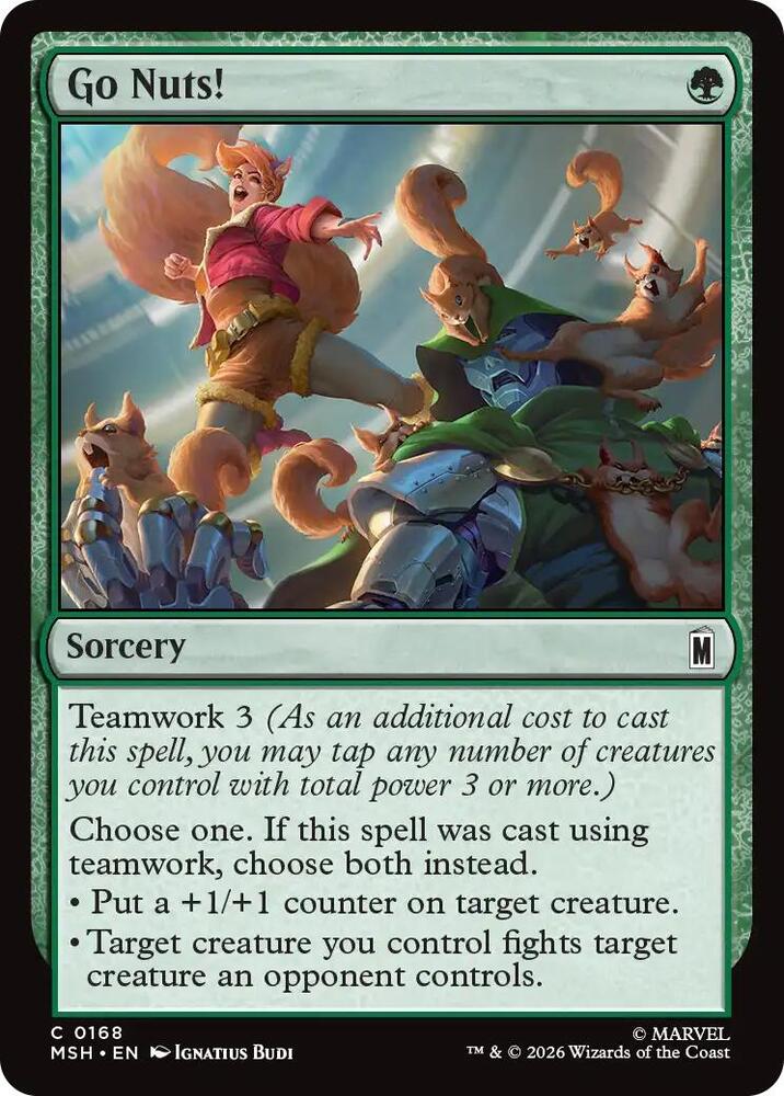 Go Nuts! 168 card from Marvel Super Heroes