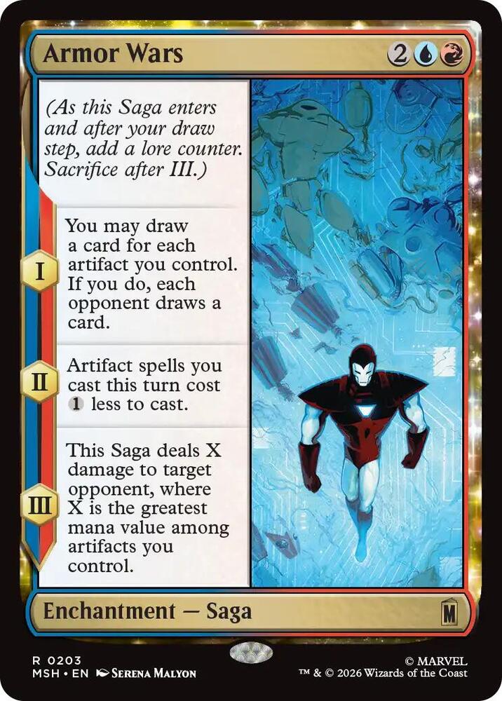 Armor Wars 203 card from Marvel Super Heroes