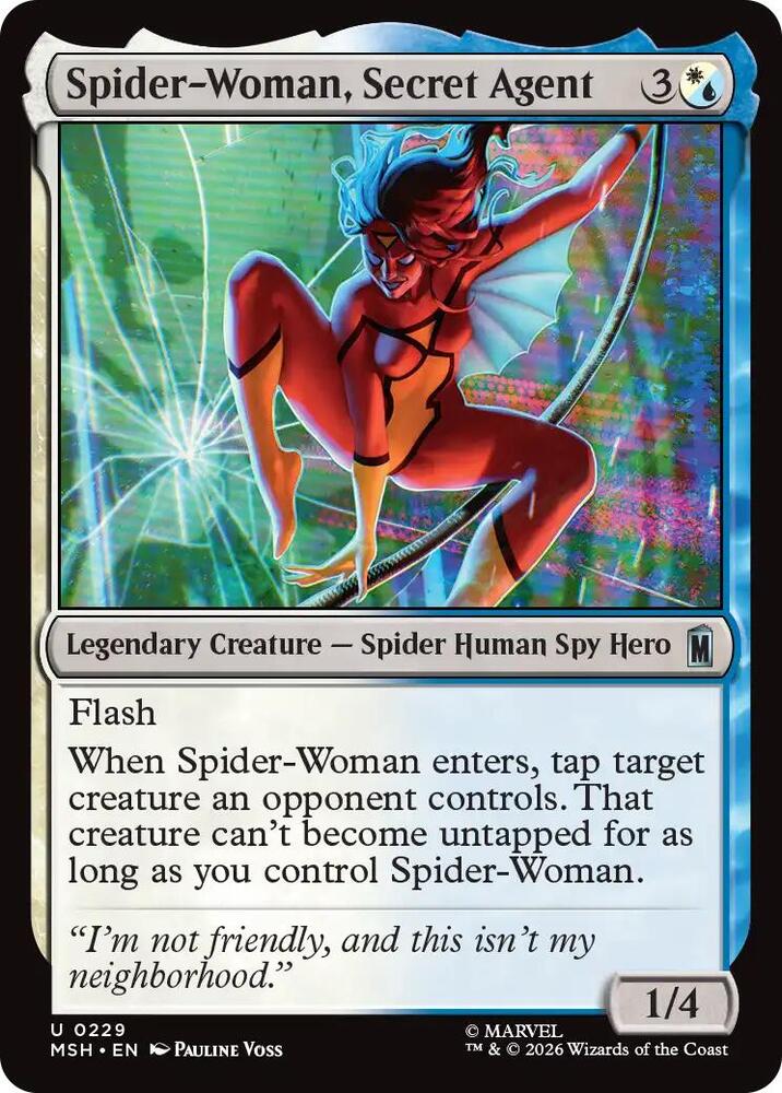 Spider-Woman, Secret Agent 229 card from Marvel Super Heroes
