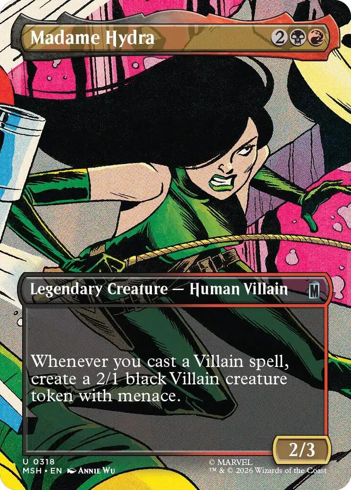 Madame Hydra (Borderless) 318 card from Marvel Super Heroes