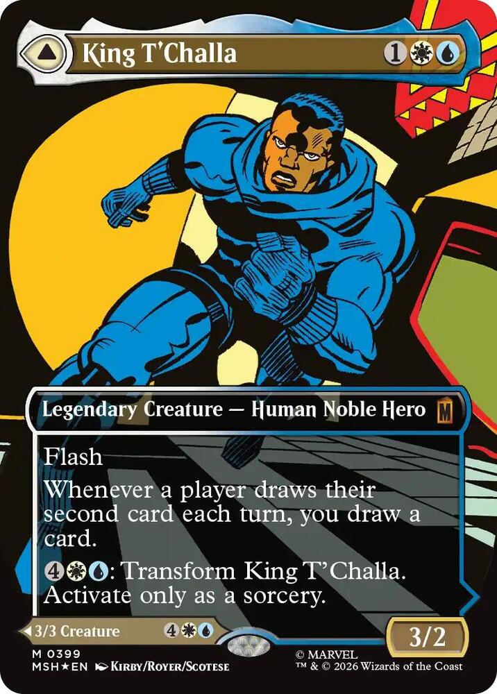 King T'Challa (Borderless) 399 card from Marvel Super Heroes
