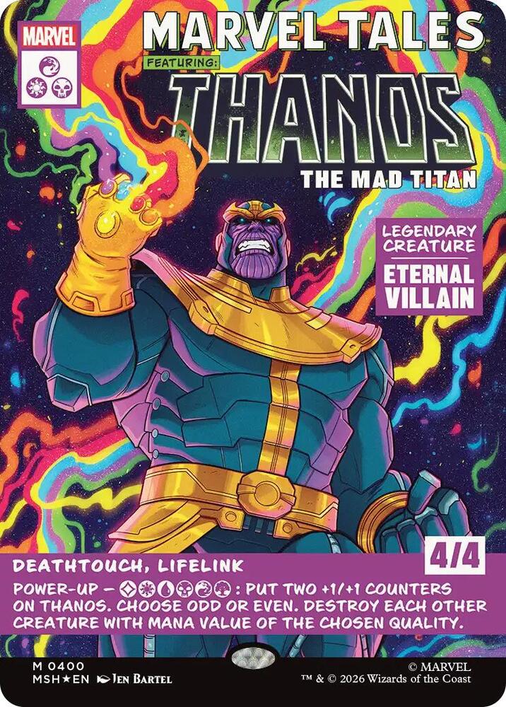 Thanos, The Mad Titan (Borderless) 400 card from Marvel Super Heroes