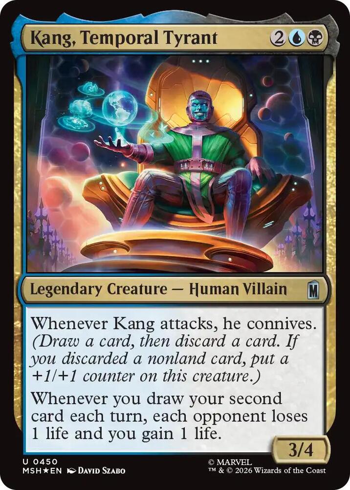 Kang, Temporal Tyrant (Surge Foil) 450 card from Marvel Super Heroes