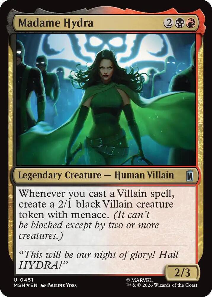 Madame Hydra (Surge Foil) 451 card from Marvel Super Heroes