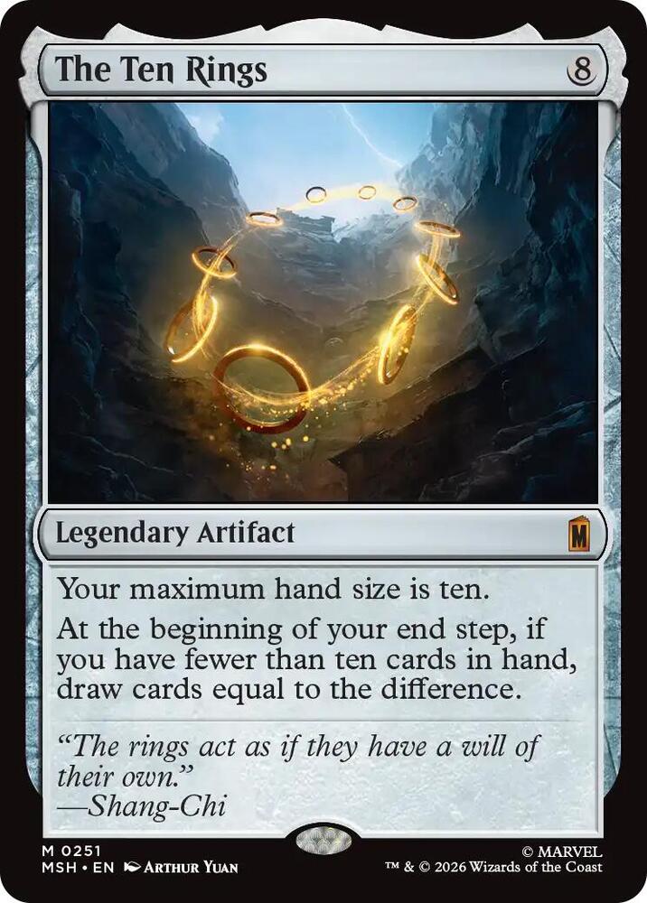 The Ten Rings 251 card from Marvel Super Heroes