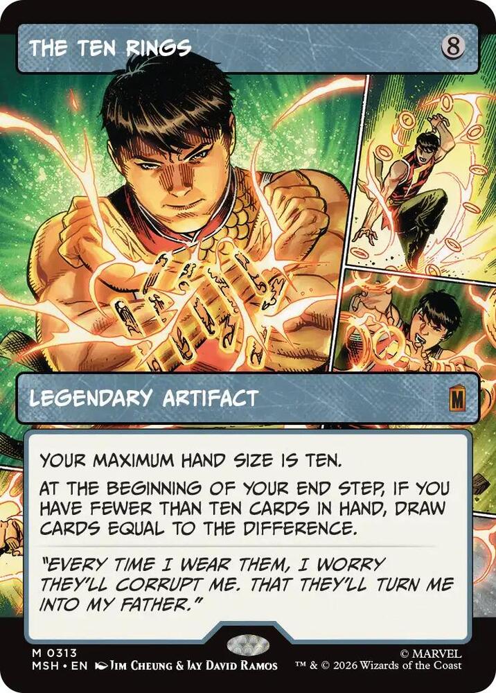 The Ten Rings (Borderless) 313 card from Marvel Super Heroes