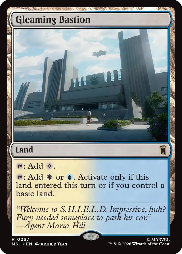 Gleaming Bastion 267 card from Marvel Super Heroes