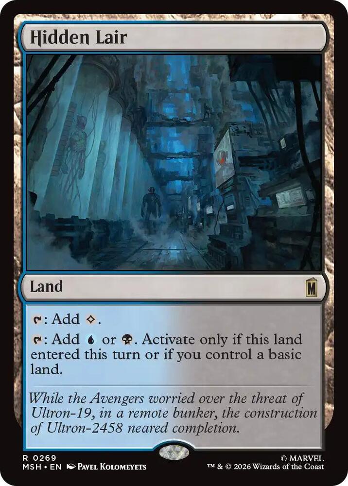 Hidden Lair 269 card from Marvel Super Heroes