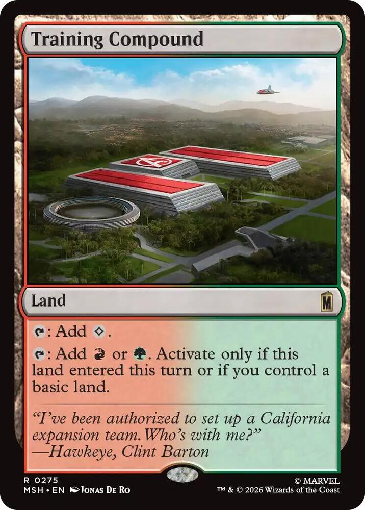 Training Compound 275 card from Marvel Super Heroes