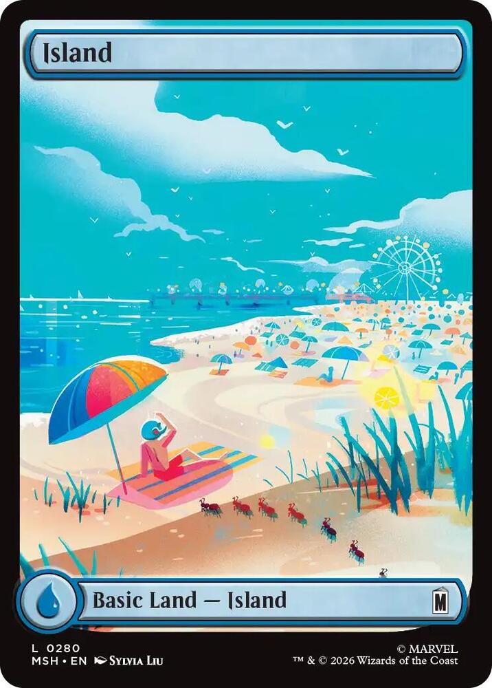 Island 280 card from Marvel Super Heroes