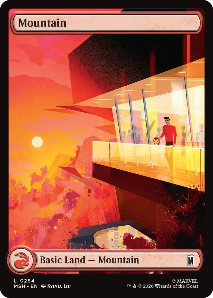 Mountain 284 card from Marvel Super Heroes