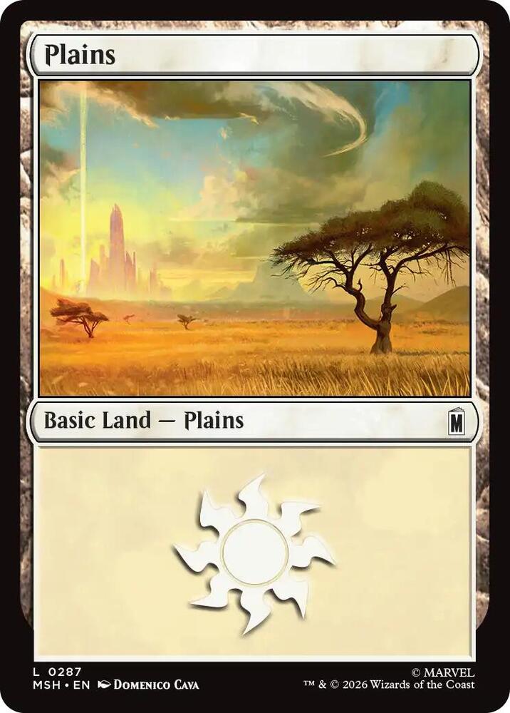 Plains 287 card from Marvel Super Heroes