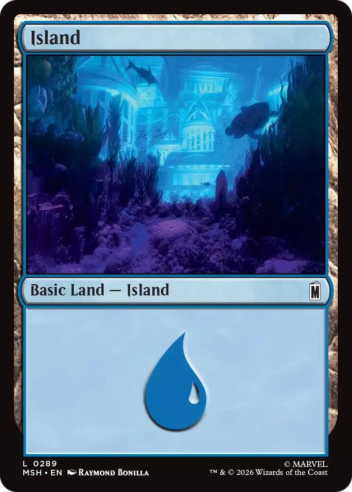 Island 289 card from Marvel Super Heroes