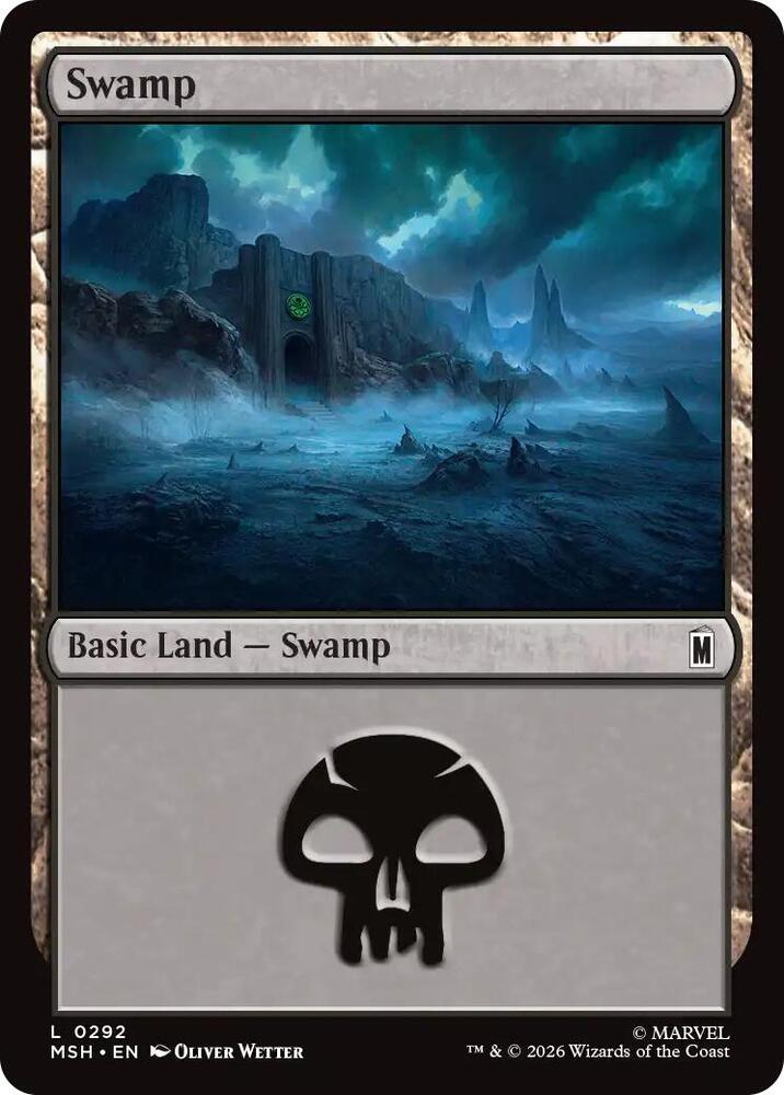 Swamp 292 card from Marvel Super Heroes