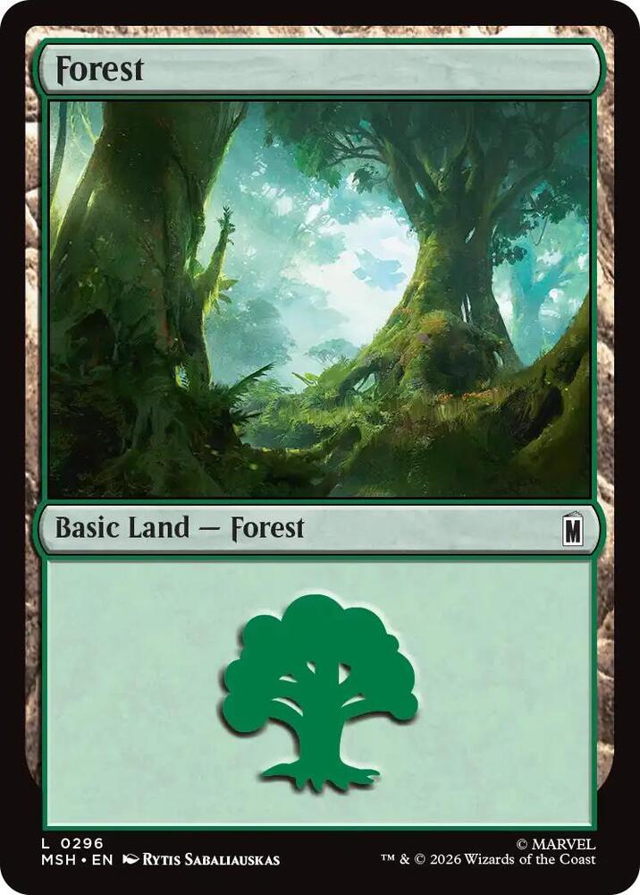 Forest 296 card from Marvel Super Heroes