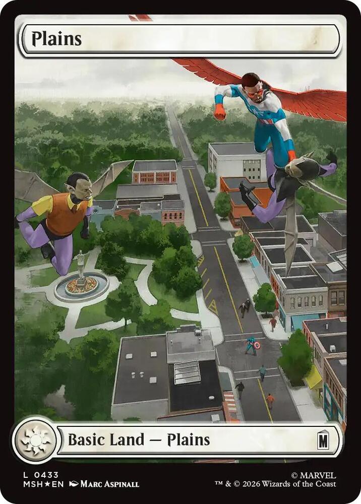 Plains (Surge Foil) 433 card from Marvel Super Heroes