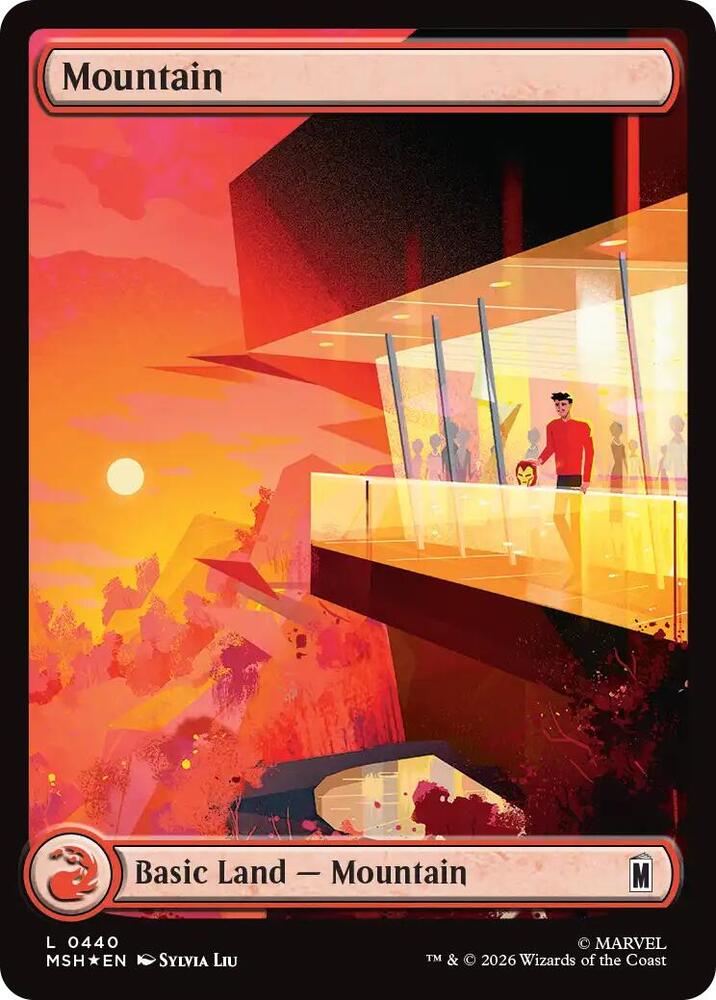 Mountain (Surge Foil) 440 card from Marvel Super Heroes