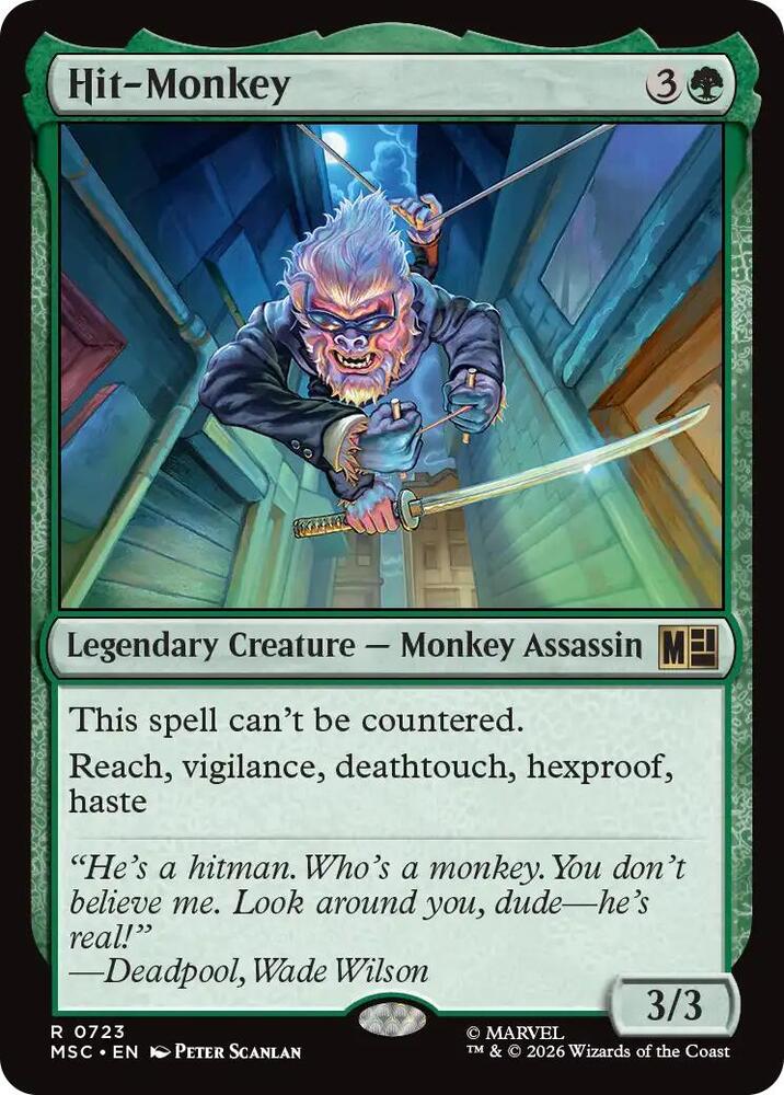 Hit-Monkey 723 card from Commander: Marvel Super Heroes