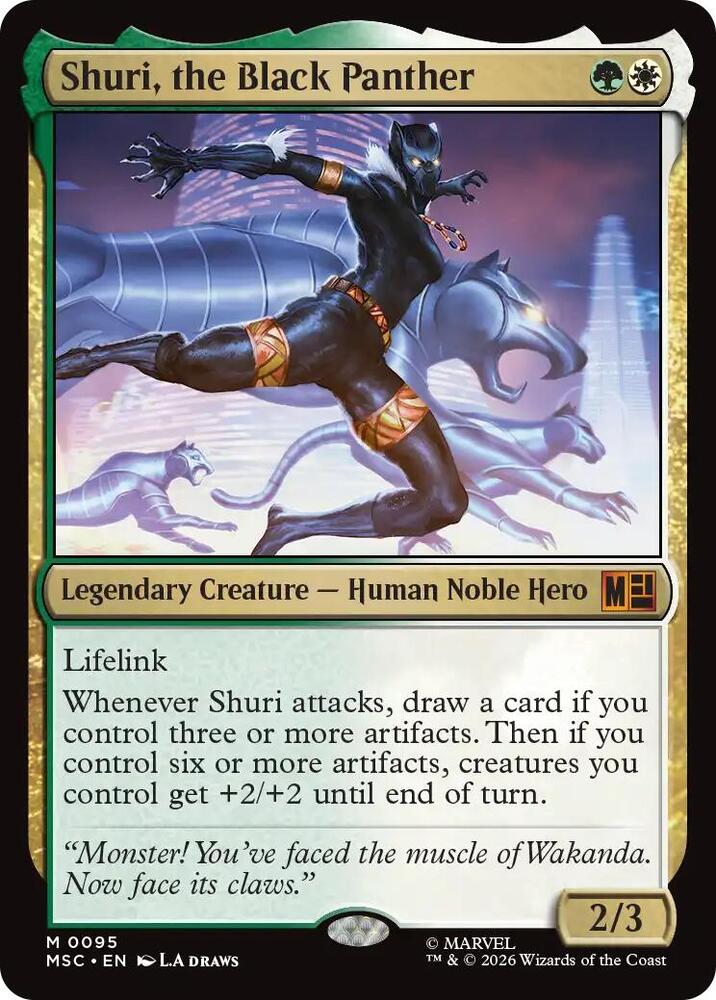Shuri, the Black Panther 95 card from Commander: Marvel Super Heroes