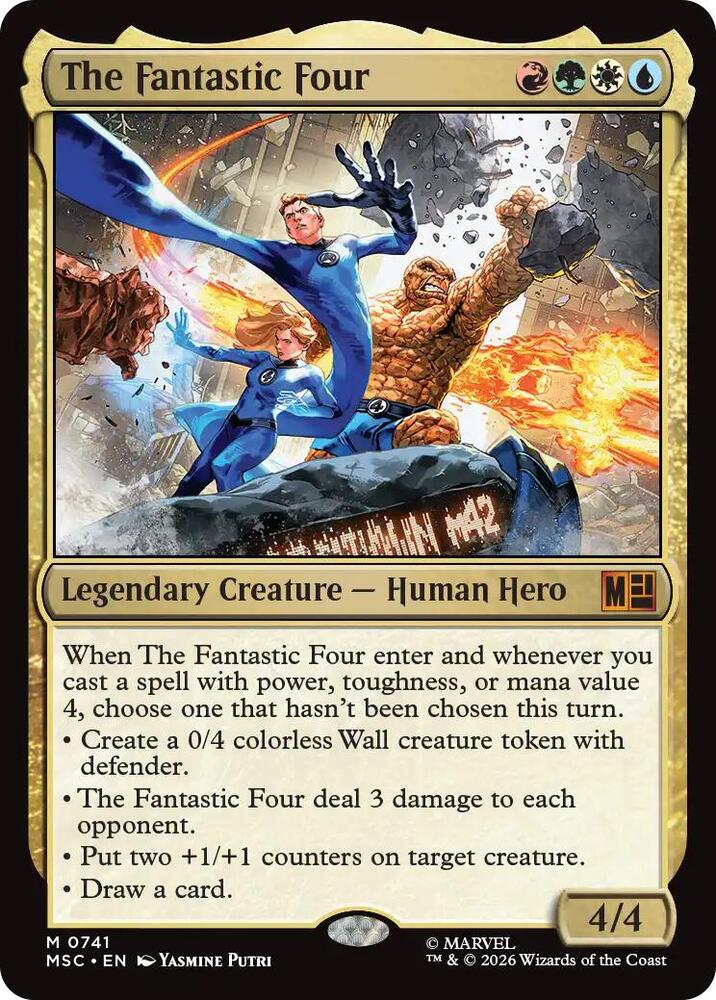 The Fantastic Four 741 card from Commander: Marvel Super Heroes
