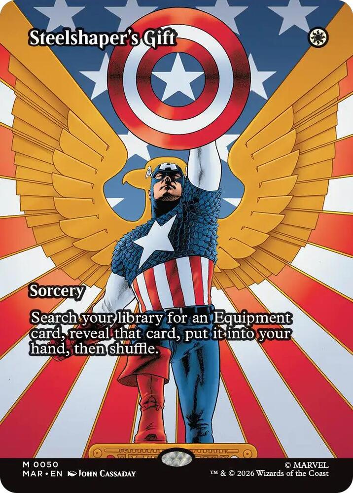 Steelshaper's Gift (Borderless) 50 card from Marvel Universe Eternal-Legal