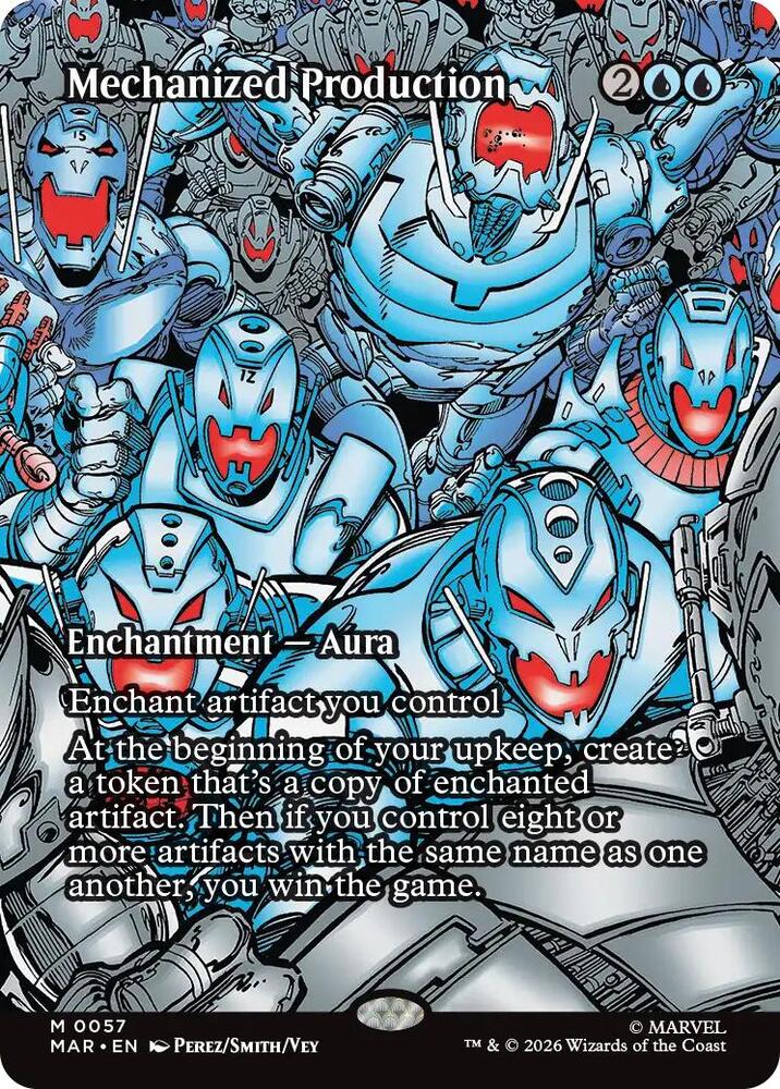 Mechanized Production (Borderless) 57 card from Marvel Universe Eternal-Legal