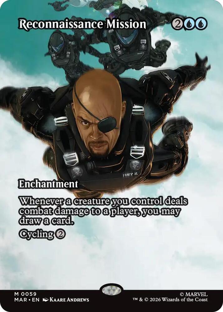 Reconnaissance Mission (Borderless) 59 card from Marvel Universe Eternal-Legal