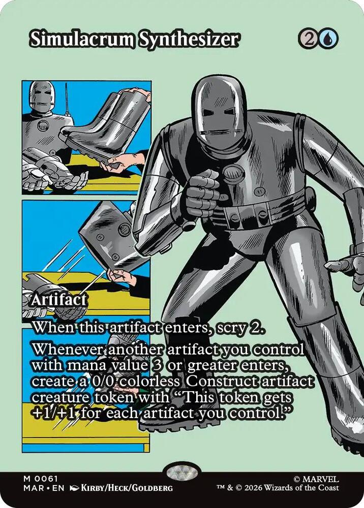 Simulacrum Synthesizer (Borderless) 61 card from Marvel Universe Eternal-Legal