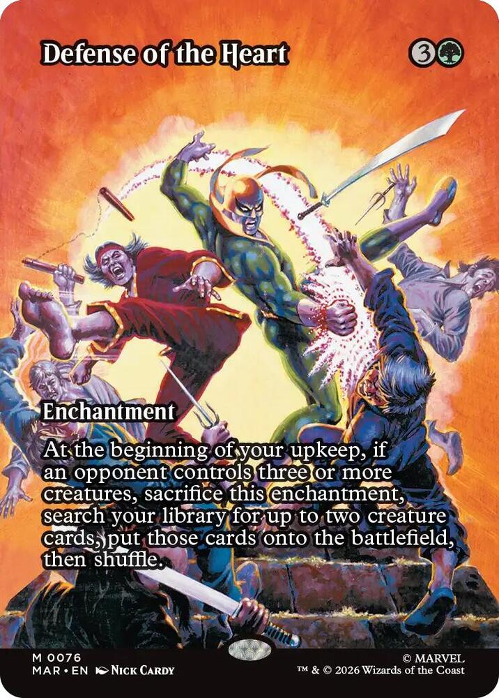Defense of the Heart (Borderless) 76 card from Marvel Universe Eternal-Legal
