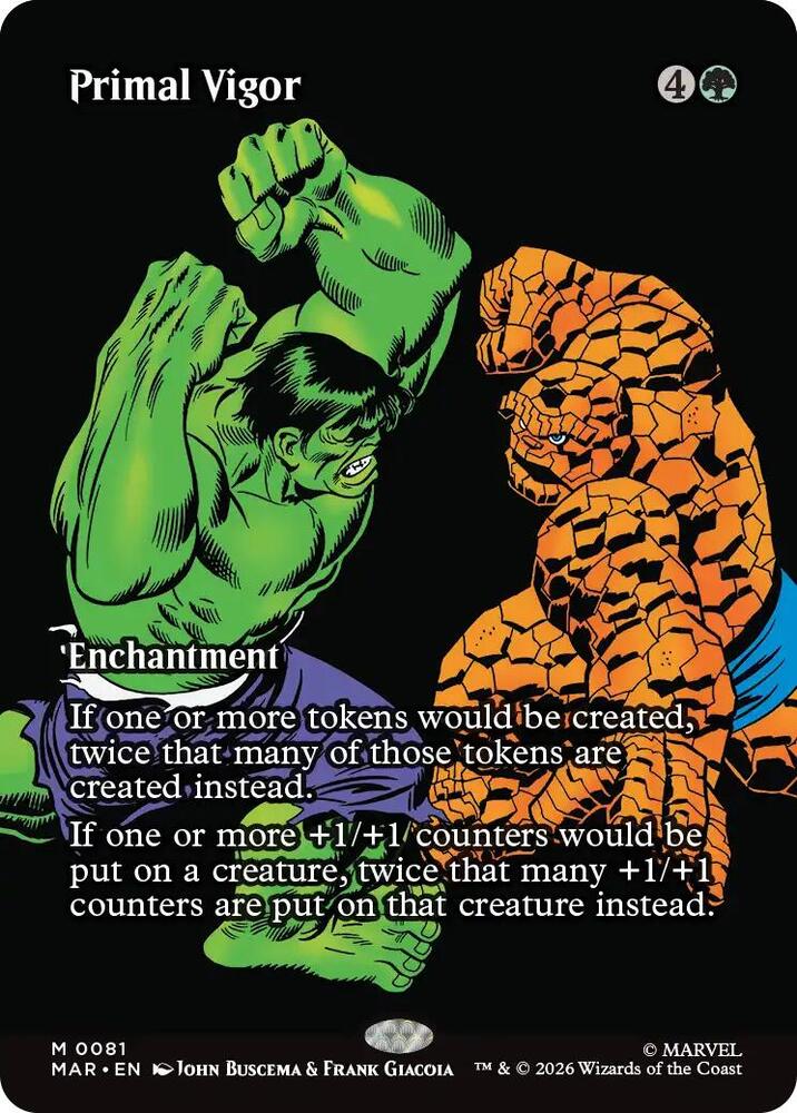 Primal Vigor (Borderless) 81 card from Marvel Universe Eternal-Legal