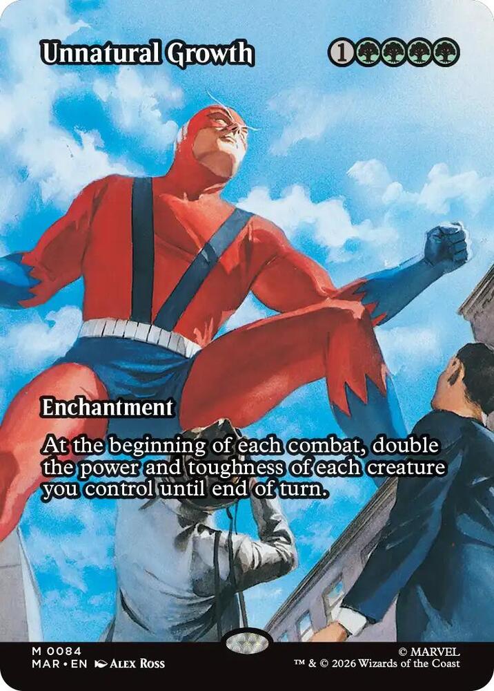 Unnatural Growth (Borderless) 84 card from Marvel Universe Eternal-Legal