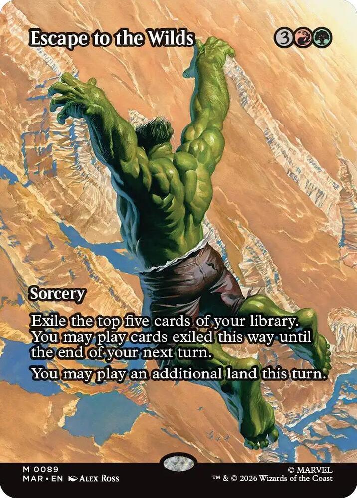 Escape to the Wilds (Borderless) 89 card from Marvel Universe Eternal-Legal