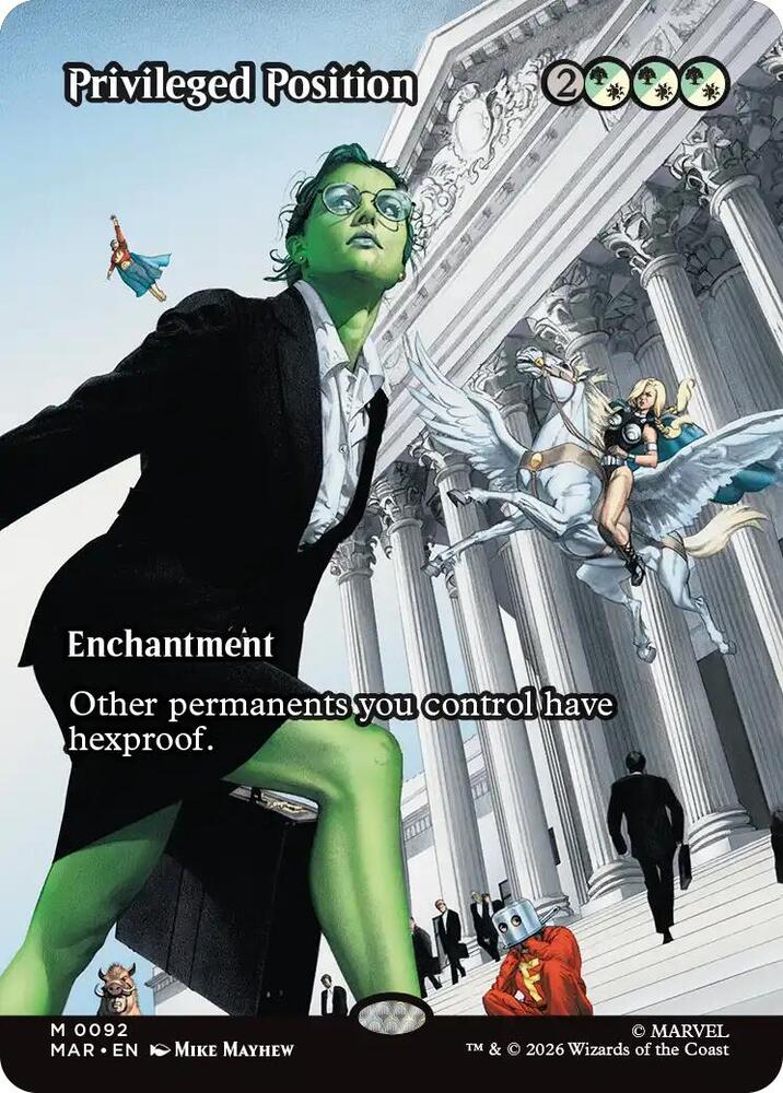 Privileged Position (Borderless) 92 card from Marvel Universe Eternal-Legal