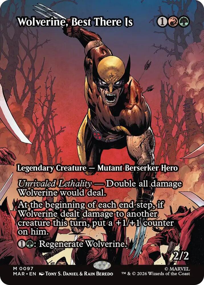 Wolverine, Best There Is (Borderless) 97 card from Marvel Universe Eternal-Legal