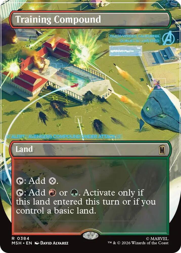 Training Compound (Borderless) 384 card from Marvel Super Heroes