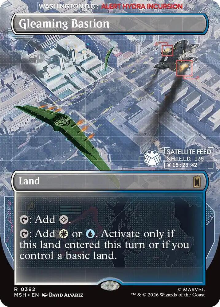 Gleaming Bastion (Borderless) 382 card from Marvel Super Heroes