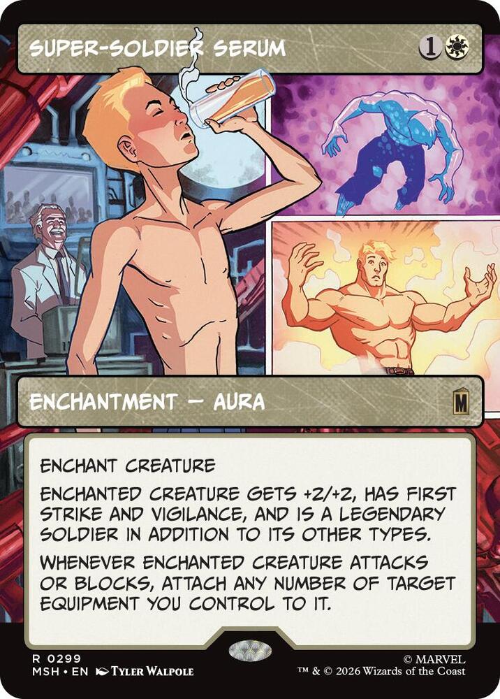 Super-Soldier Serum (Borderless) 299 card from Marvel Super Heroes