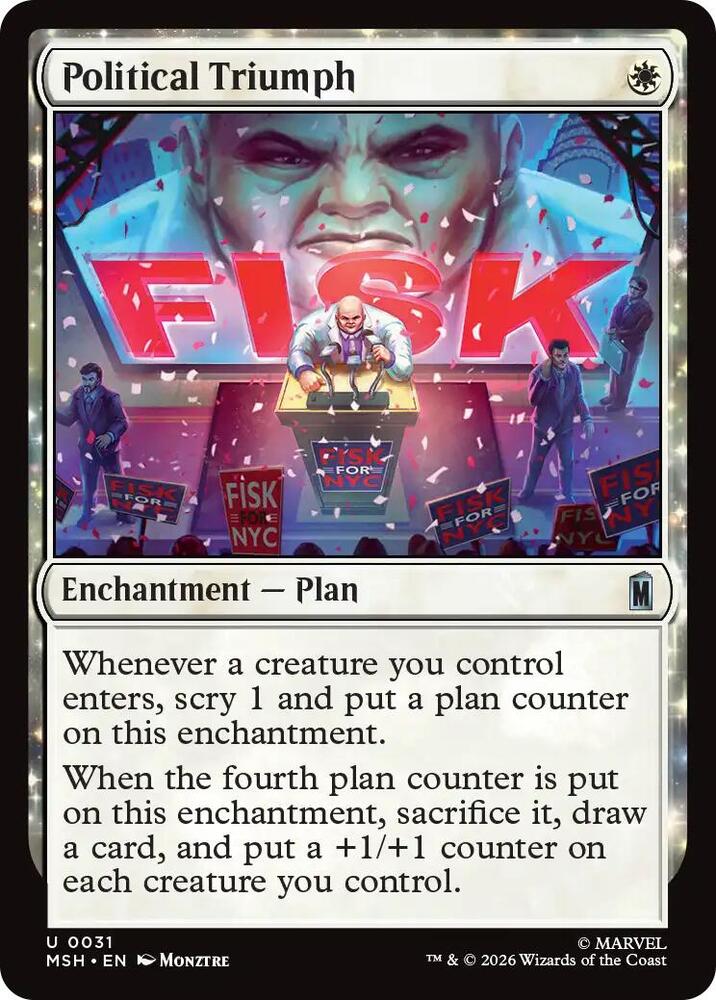 Political Triumph 31 card from Marvel Super Heroes