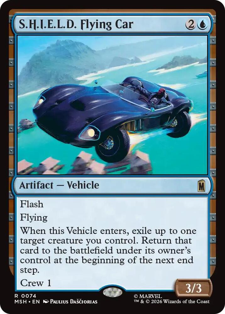 S.H.I.E.L.D. Flying Car 74 card from Marvel Super Heroes