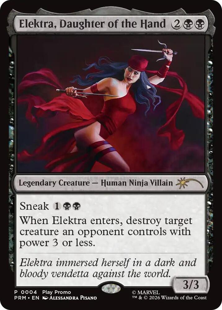 Elektra, Daughter of the Hand 4 card from Standard Showdown Promos