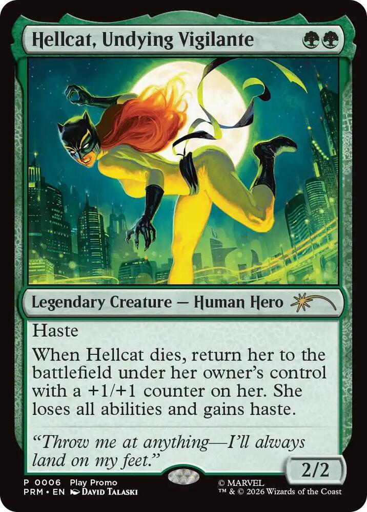 Hellcat, Undying Vigilante 6 card from Standard Showdown Promos